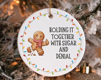 Samenhouden sarcastisch kerstcadeau, vakantiestresshumor, witte olifant feestfavoriet, grappig stresskerstcadeau voor collega