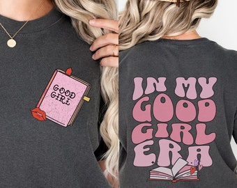 Bookish Good Girl Trendy Dark Romance Reader Comfort Colors Tee, Book Club Smut Spicy Smut Bookish Villain Merch Reader, Call Me Good Girl