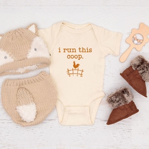 Farmhouse Baby Bodysuit, Chicken Lover Newborn Bodysuit, Farm Baby Bodysuit,Neutral Baby Bodysuits,Baby Shower Gift for Minimalist Homestead
