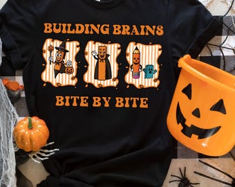 Camiseta de Halloween para Professor(a), Camiseta de Halloween para Professor(a), Doces ou Travessuras, Camiseta Divertida e Assustadora para Professor(a), Camiseta Retrô Assustadora para Professor(a), Presente de Halloween para Professor(a)