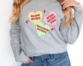 Book Tropes Crewneck Sweatshirt, Spicy Smut Shadow Daddy,Bookish Romance Romantasy,Smut Book Merch, Bookish Book Club Gifts for Bookworm