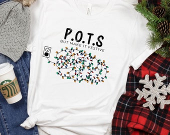 POTS Christmas Invisible Illness Tee, Christmas Chronic Illness Shirt, Spoonie Gift, Chronic Pain, Mental health tee, Gift for POTS Warrior