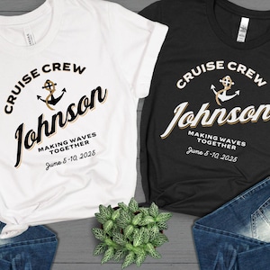 Custom Name Family Cruise 2025 Matching Shirts, Cruise Squad shirt, Personalized Family Trip Shirt, Group Cruise Friends Shirts for Vacation