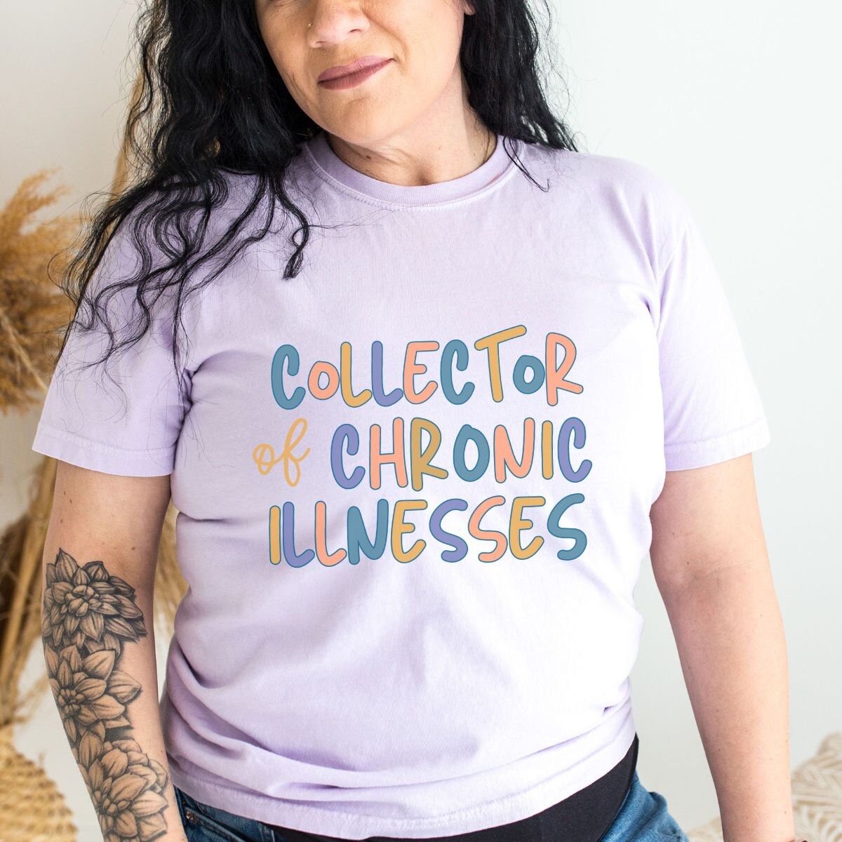 Chronic Illness Comfort Color Shirt,invisible Illness Spoonie,gifts for ...