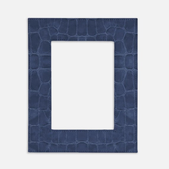 Navy Croc Photo Frame | Contemporary 5x7 Picture Frame