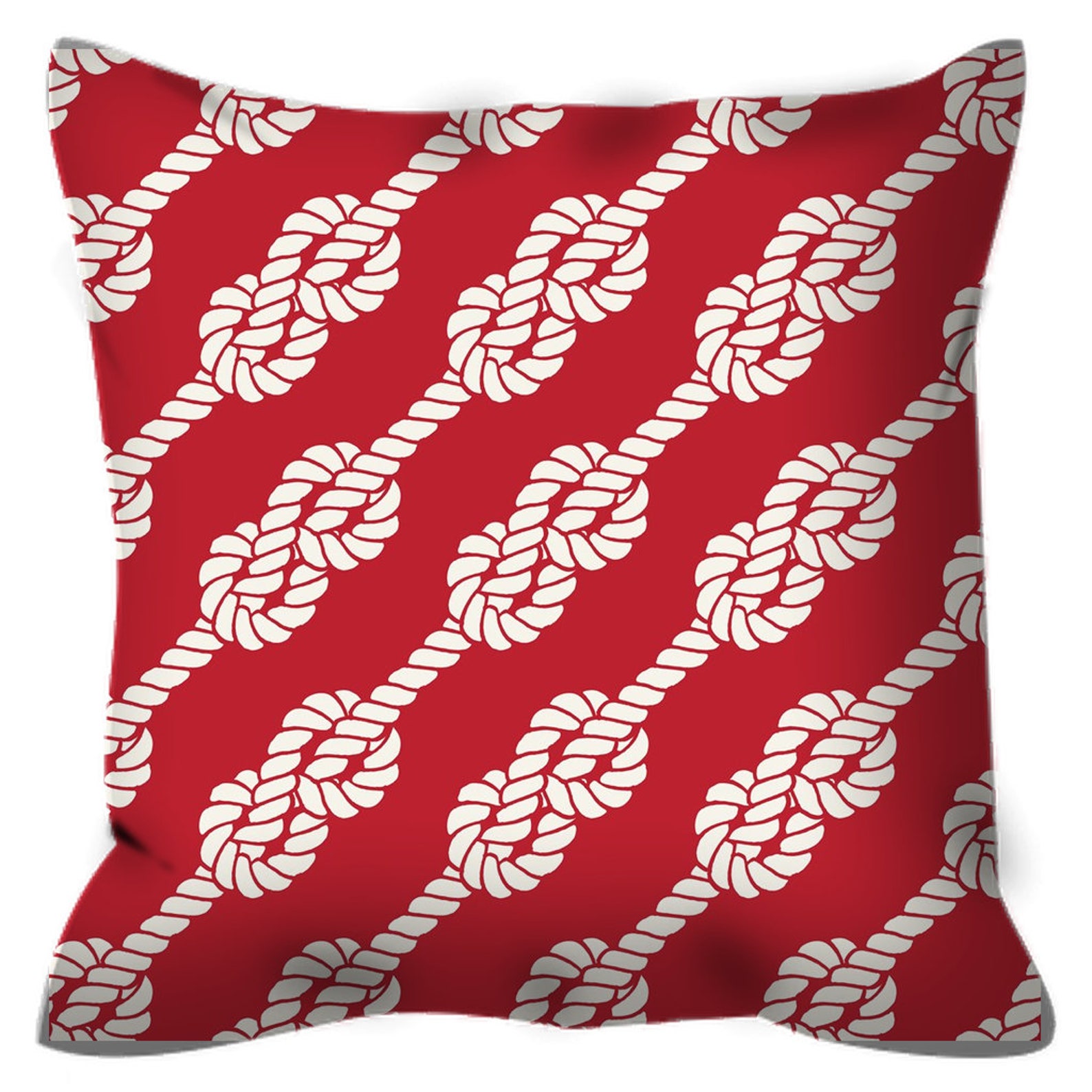 Rope Knot Pillow Outdoor Pillow With Insert Waterproof Pillow 20x20