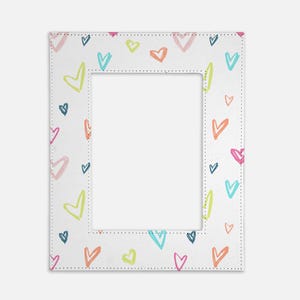 Multi-Colored Heart Frame | Heart Picture Frame | Memory Size 8X10 Holds 5X7 Photo | Valentines Day Decor | Valentines Day Gift