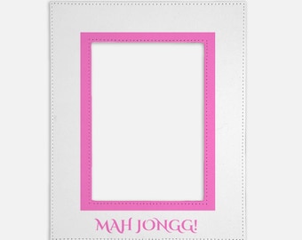 Mah Jongg Photo Frame | Hot Pink Border, 5x7 Picture