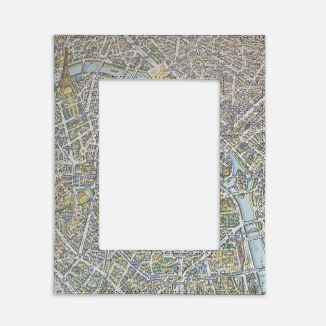 Paris Picture Frame Paris Map Photo Frame Memory Size 8X10 Etsy