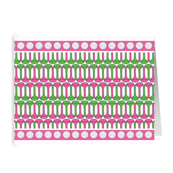 Ladies Golf Tees Note Cards | Folded Cards - Golf | Golf Greeting Cards | Golf Tournaments | Golf Charity Events | Cards With Envelopes