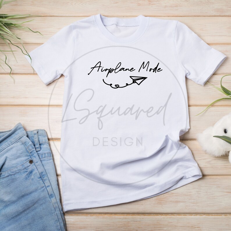 Airplane Mode Shirt SVG Cut File Womens Shirt Mens Shirt Kids Shirt Digital Download Cricut Paper airplane Airplane Shirt