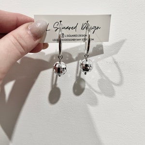 Discoball Earrings, Silver Studs, Mirror Ball Earrings, Disco Ball Studs, Discoball Jewelry, Gift for Her, Disco Jewelry, Disco Ball Decor