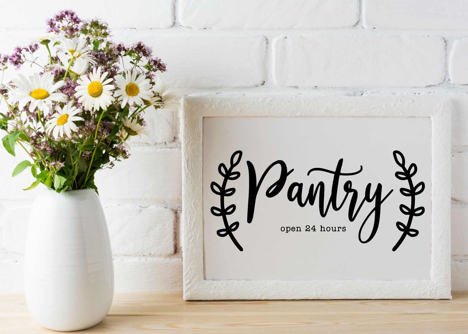 Pantry Open 24 Hours SVG File for Farmhouse Wood Sign or Etsy Canada