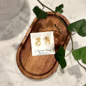 Oversized Stud Earrings, Statement Earrings, Gold Leaf Jewelry, Christmas Party Outfit, Gift for Wife, Gift for Friend, Handmade Large Studs