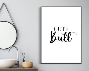 Cute Butt  | Home Decor, Bathroom Print, Bathroom Wall Art,Home Print, Wall Art, Bathroom Art, Bathroom Prints, Text Print