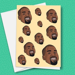 Kanye West Geburtstagskarte, Kanye, Bday Card, Kanye West, Grußkarte, Musik Fan, Hip Hop, Handmade