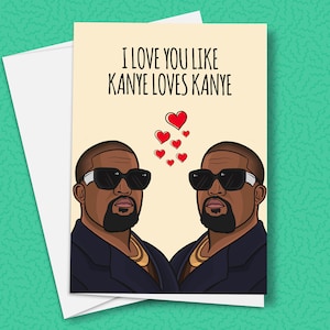 Kanye West Birthday Card, Kanye, Bday Card, Kanye West, Greeting Card, Music Fan, Hip Hop, Handmade