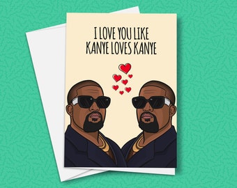 Kanye West Birthday Card, Kanye, Bday Card, Kanye West, Greeting Card, Music Fan, Hip Hop, Handmade