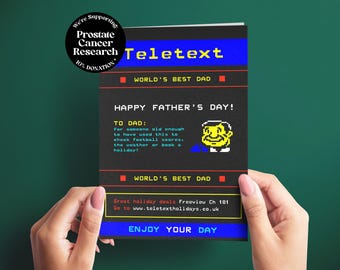 Best Dad Fathers Day Card, Best Dad Gift, Funny Dad Card, Retro Fathers Day Card, Unique for Dad