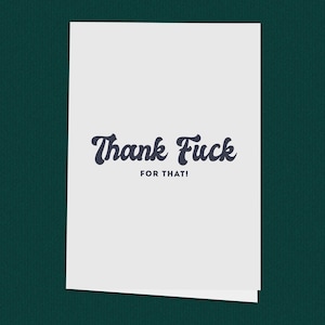 Vielen Dank dafür! Dankeskarte, Moderne Grußkarte, Rude Karte, Lustige Grußkarten, Karten um Danke zu sagen, Lustige Dankeskarte für Erwachsene