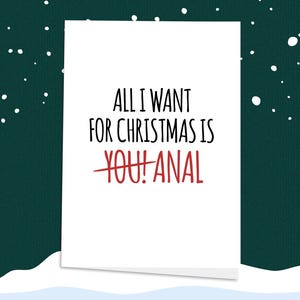 Weihnachts-Anal! Weihnachtskarte, Rude Christmas, Weihnachten für Sie, Weihnachten für Ihn, Mariah Carey, Freche Weihnachten