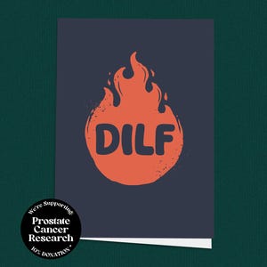 DILF Father&#39;s Day Card, Naughty Father&#39;s Day, Card for Dad, Card for Him, Unique, Fathers Day, Rude, Naughty card