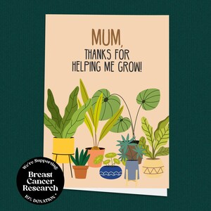 Mama Danke fürs Helfen, Karte wachsen zu lassen, Boho Plant Muttertagskarte, süßes Muttergeschenk
