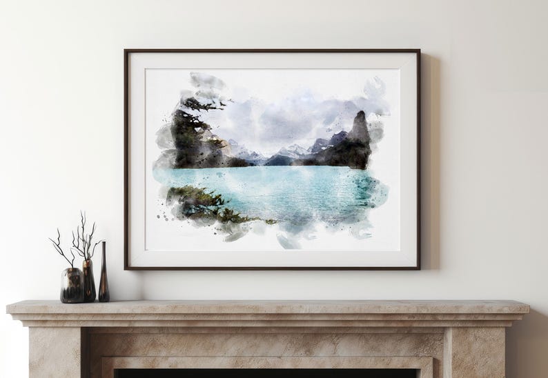 Watercolour Painting From Photo, Custom Watercolour Landscape Art, Personalised Landscape Painting Watercolour Washed