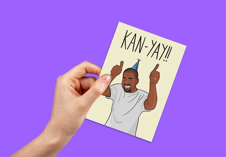 Kanye West Birthday Card, Kanye, Bday Card, Kanye West, Greeting Card, Music Fan, Hip Hop, Handmade image 5