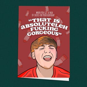 Carte d'anniversaire AngryGinge, carte meme Angry Ginge drôle de streamer Twitch pour les fans de la FIFA et YouTube Watcher, carte meme Youtuber pour lui