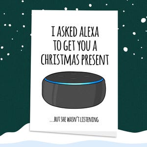 Alexa Weihnachtskarte! Alexa Weihnachten, Alexa Karte, lustige Weihnachten, Weihnachtskarte, Alexa Weihnachtsgeschenk