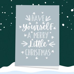 Frohe kleine Weihnachten! Weihnachtskarte Frank Sinatra, Weihnachtslied, Weihnachtskarten, Festliche Karte