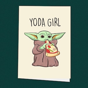 Carte de félicitations Baby Yoda, fan de Starwars, Baby Yoda, moderne, unique, félicitations, carte de fête, Star Wars