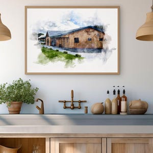 Watercolour Painting From Photo, Custom Watercolour Landscape Art, Personalised Landscape Painting image 4