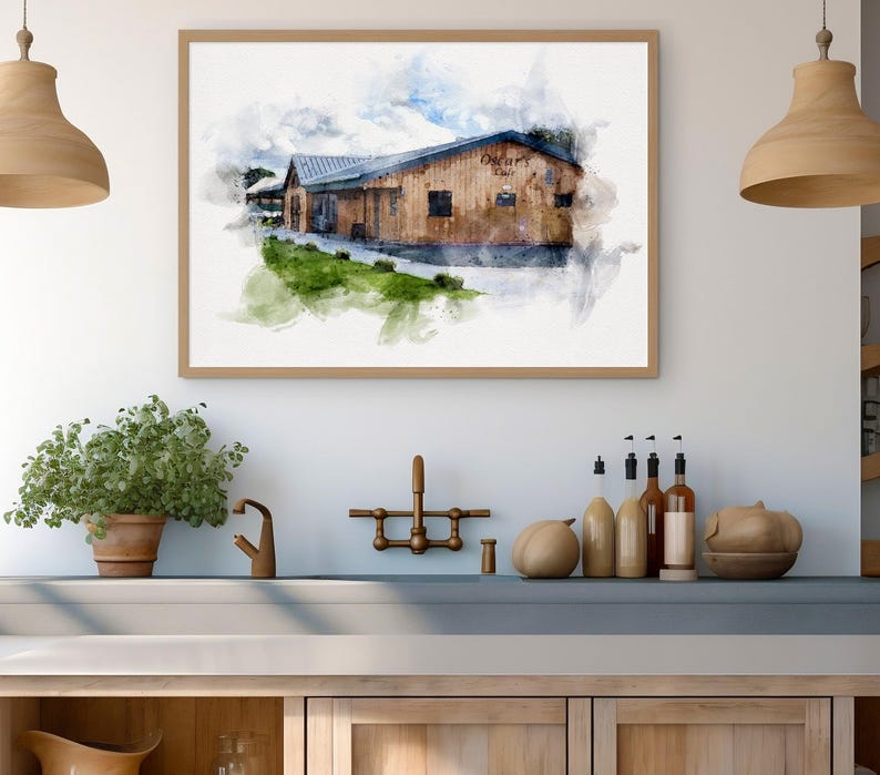 Watercolour Painting From Photo, Custom Watercolour Landscape Art, Personalised Landscape Painting image 4