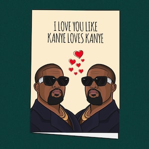 Carte d'anniversaire Kanye West, Kanye, Carte d'anniversaire, Kanye West, Carte de voeux, Fan de musique, Hip Hop, Fait main