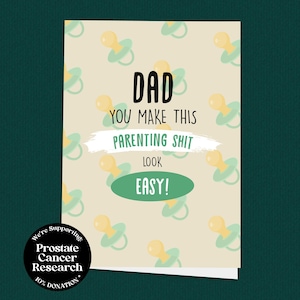 Elternschaft Shit Look Easy Vatertagskarte, New Dad Karte, Karte vom Baby, Karte für Papa, Karten für Ihn, Grußkarte