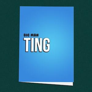 Big Mann Ting Karte! Städtische Karte, UK, Slang, moderne Glückwunschkarte, Feierkarte