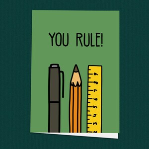 C'est vous qui gouvernez ! Carte de remerciement, carte de voeux moderne, carte fixe, règle, cartes amusantes pour dire merci