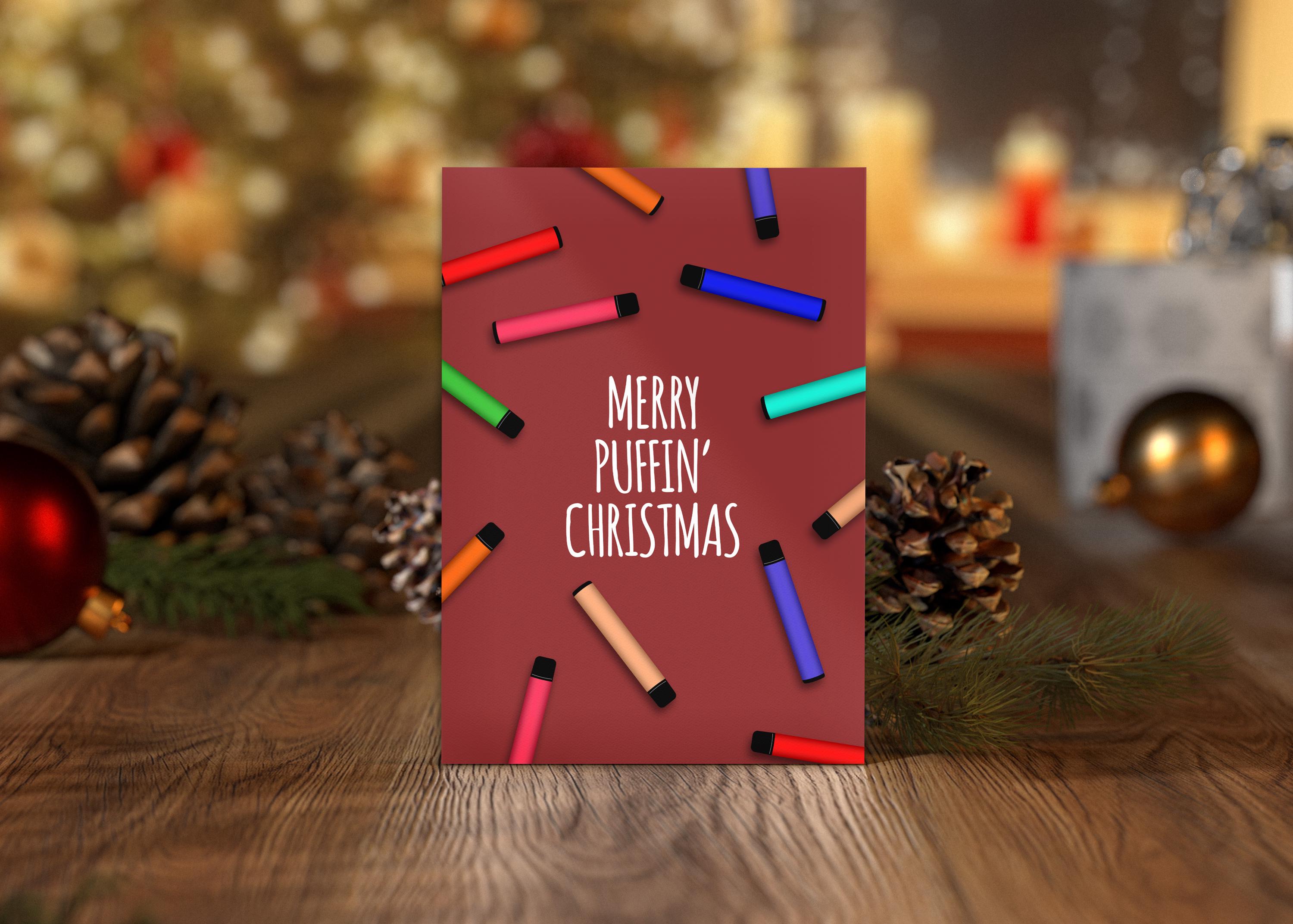 Merry Puffin Christmas, Vape Christmas Card, Vape Christmas, Vape Card, Elf  Bar Card, Christmas Card, Merry Christmas, Vape Lover - Etsy