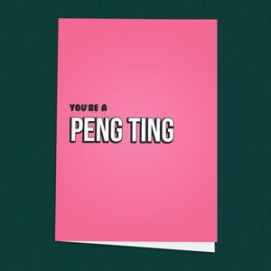 Biglietto di auguri di compleanno Peng Ting, compleanno britannico, saluto di quartiere, ghetto, slang inglese, biglietto di compleanno, biglietto d'auguri, fatto a mano