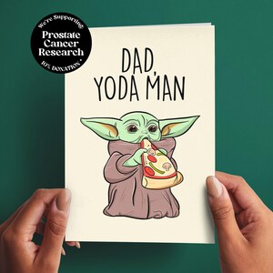 Yoda Man Fathers Day Card, Funny Dad Card, Dad Birthday Card, Gift for Dad, Best Dad Gift, Personalised Greeting Card Bild 1