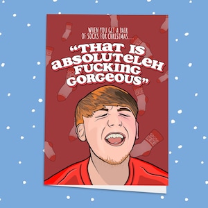Cartão de Natal AngryGinge | YouTuber AngryGinge13 Meme Absolutamente Lindo, Ginge, FIFA, Cartões Engraçados, Cartões para Filho, para Ele