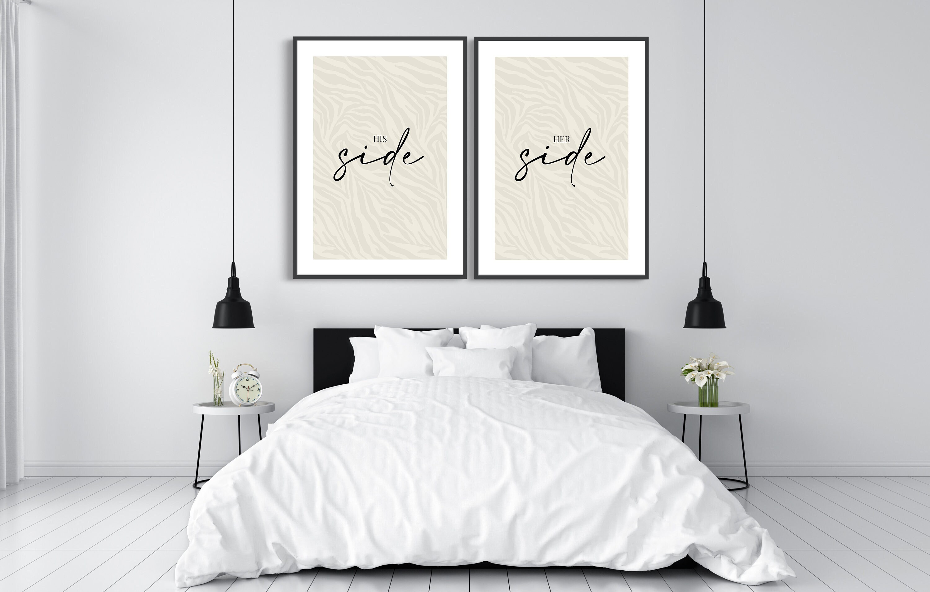Poster Tela Beige Con Piante A Canne: Quadro Moderno Per Decorazione Parete Soggiorno E Camera Da Letto (40x60 Cm, Stile 6, Senza Cornice) - 2