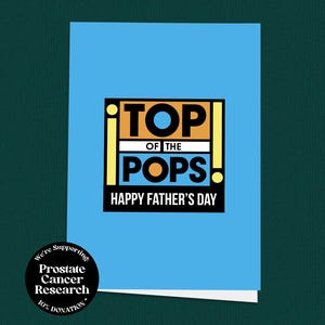 Top pops fête des pères, nostalgie des années 90, carte des années 90, carte pour papa, carte pour lui, unique, fête des pères, mélomane, fan de musique