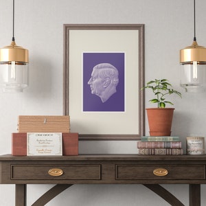 Königliche Stempel | King Charles Print, England Print, Queen Print, Hausdrucke, Wandkunst, Kunstdrucke, Lounge, Wohnzimmer