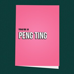 Peng Ting Anniversary Card per lei, biglietto divertente, biglietto civettuolo per il partner, biglietto Urban Slang, biglietto divertente per la fidanzata