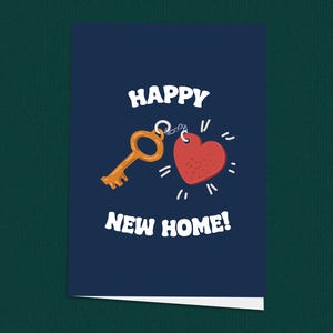 Gelukkig nieuw huis! Grappige nieuwe huiskaart, gefeliciteerd met je nieuwe huis, fijne verhuisdag, gepersonaliseerde kaart
