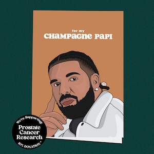 Drake Vatertags Karte, Champagner Papi, Drizzy Drake, Musik Fan, Drake Fan, Hip Hop Fan, Hotline Bling, Karte für Papa, Karte für Ihn