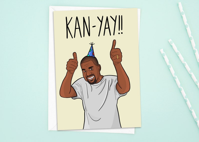 Kanye West Birthday Card, Kanye, Bday Card, Kanye West, Greeting Card, Music Fan, Hip Hop, Handmade image 6